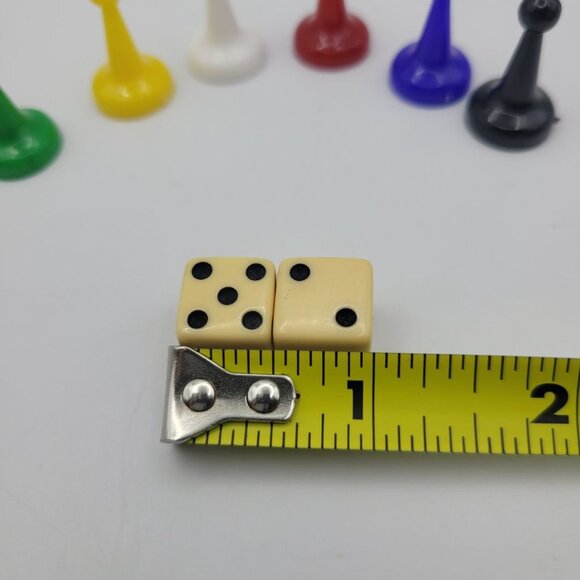 Careers Board Game Replacement Tokens Dice Six Pieces 1971 Purple Blue Yellow Re - Picture 3 of 5